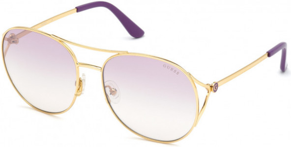 Guess GU7686 Sunglasses, 32Z - Gold / Gradient Or Mirror Violet