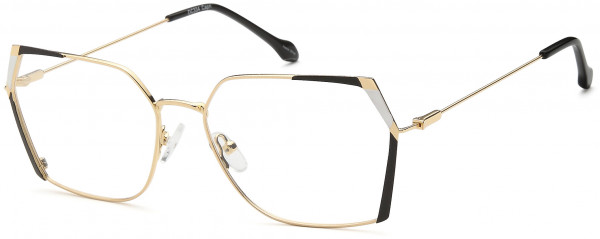 Di Caprio DC334 Eyeglasses, Gold Black