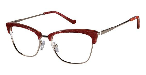 Betsey Johnson RAZZLE DAZZLE Eyeglasses, RED