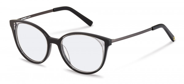 Rodenstock RR462 Eyeglasses, A black, light grey, dark gunmetal