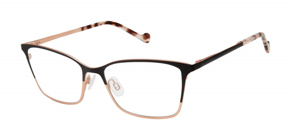 MINI 761002 Eyeglasses, BLACK/ROSE GOLD - 10 (BLK)