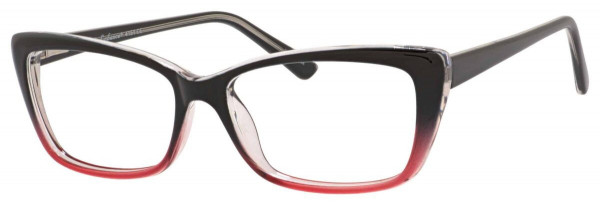 Enhance EN4151 Eyeglasses, Black/Red Fade