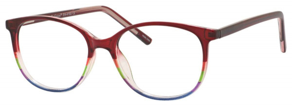 Enhance EN4152 Eyeglasses, Burgundy/Stripe