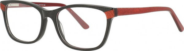 Cosmopolitan Chelsea Eyeglasses, Black/Red