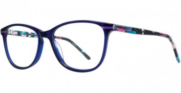 Cosmopolitan Maya Eyeglasses, Dk Blue/Mult