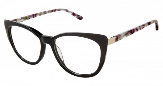 Ann Taylor AT336 Eyeglasses, C01 BLACK / EGGPLNT
