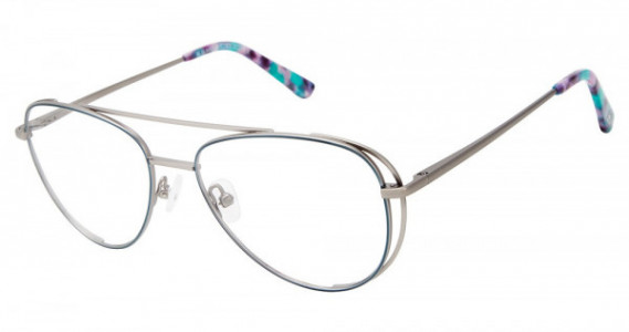 Glamour Editor's Pick GL1024 Eyeglasses, C02 SILVER / TEAL