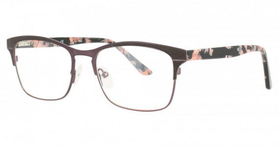 Lido West PEARLE Eyeglasses, BRN/PINK