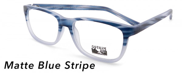 Smilen Eyewear 256 Eyeglasses, Matte Blue Stripe