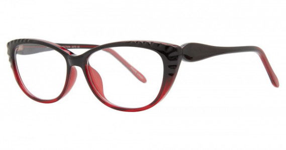Smilen Eyewear 3075 Eyeglasses, Black/Red