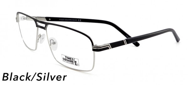 Smilen Eyewear Duke Eyeglasses, Black/Silver