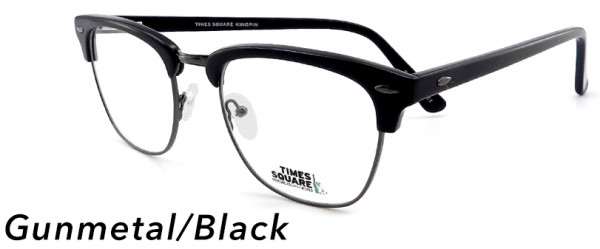 Smilen Eyewear Kingpin Eyeglasses, Gunmetal/Black