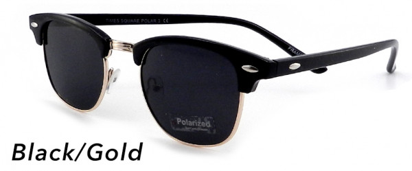 Smilen Eyewear Polar 3 Sunglasses, Black/Gold