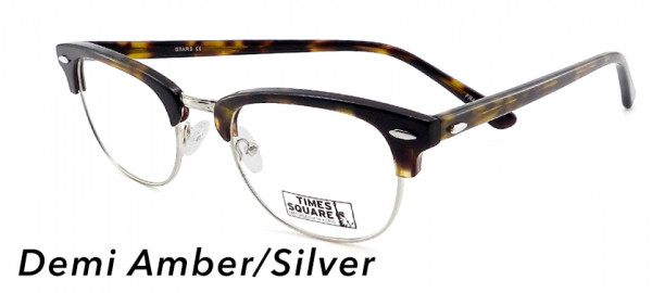 Smilen Eyewear Stars Eyeglasses, Demi Amber/Silver