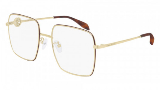 Alexander McQueen AM0227O Eyeglasses, 003 - GOLD