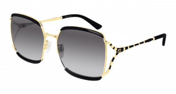 Gucci GG0593SK Sunglasses, 001 - BLACK with GREY lenses