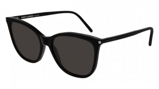 Saint Laurent SL 305 Sunglasses, 001 - BLACK with BLACK lenses