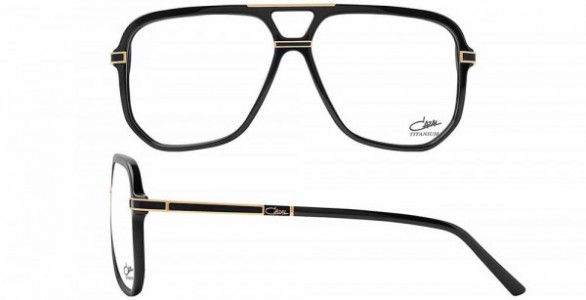 Cazal CAZAL 6025 Eyeglasses, 001 BLACK-GOLD