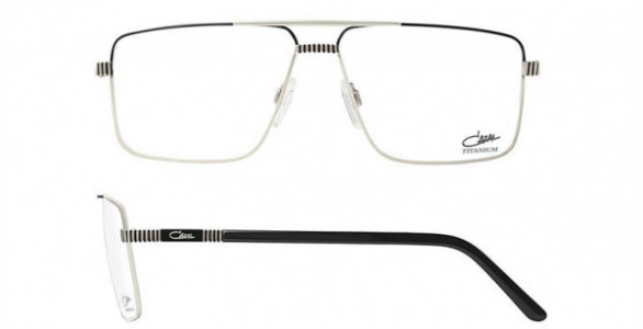 Cazal CAZAL 7077 Eyeglasses, 002 BLACK-SILVER