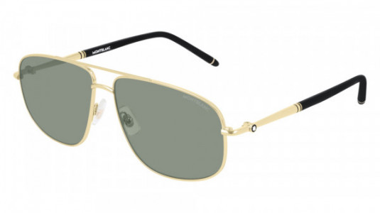 Montblanc MB0069S Sunglasses, 001 - GOLD with BROWN lenses
