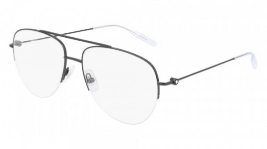 Montblanc MB0077O Eyeglasses, 001 - RUTHENIUM