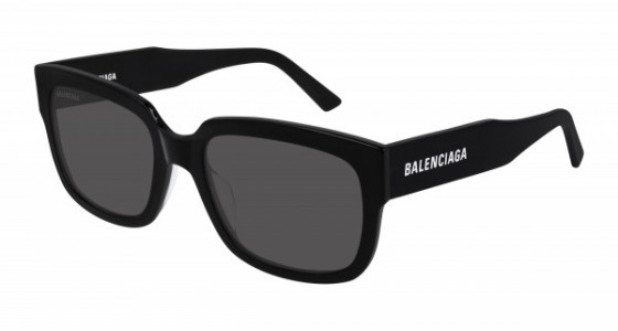 Balenciaga BB0049S Sunglasses, 001 - BLACK with GREY lenses