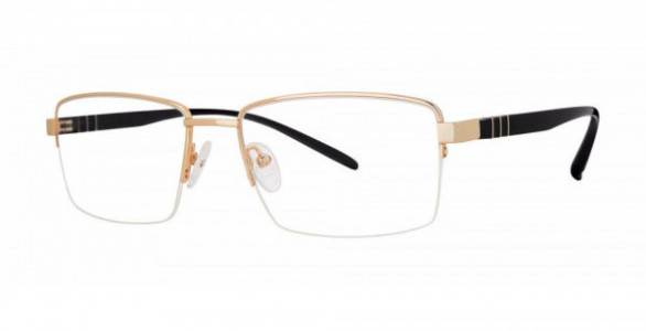 Big Mens Eyewear Club BIG REWARD Eyeglasses, Gold/Black