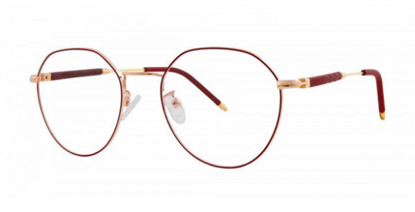 Genevieve CASSIDY Eyeglasses, Matte Burgundy/Gold