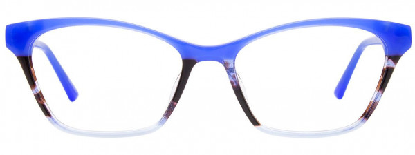 Takumi TK1144 Eyeglasses, 050 - Blue & Marbled Light Blue & Dark Brown
