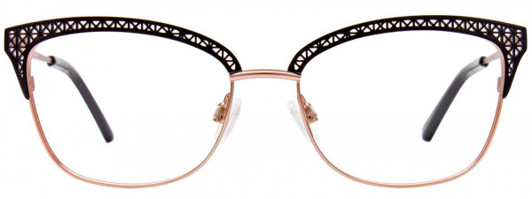 Paradox P5072 Eyeglasses, 090 - Satin Black & Rose Gold