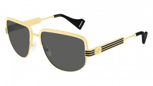 Gucci GG0585S Sunglasses, 001 - GOLD with GREY lenses