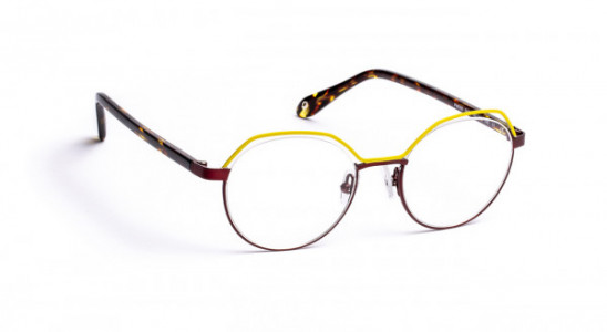 J.F. Rey PM068 Eyeglasses, BURGUNDY/FLUO YELLOW (5535)