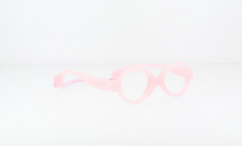 Miraflex Baby Zero with Built Up Bridge Eyeglasses, BCP Clear Pink Pearl