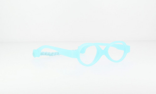 Miraflex Baby Zero with Built Up Bridge Eyeglasses, EC Clear Blue