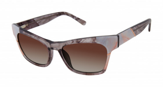 L.A.M.B. LA563 Sunglasses, Grey / Blush (GRY)