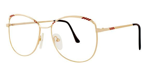 Elan 153 Eyeglasses, Gold/Red