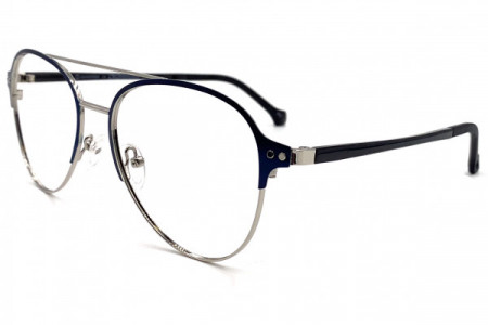 Eyecroxx EC592MD Eyeglasses, C2 Blue Silver Black