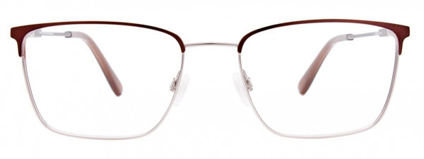 EasyClip EC529 Eyeglasses, 010 - Satin Dark Brown & Steel