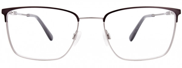EasyClip EC529 Eyeglasses, 020 - Satin Dark Grey & Steel