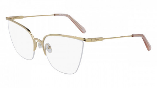 Ferragamo SF2197 Eyeglasses, (717) SHINY GOLD