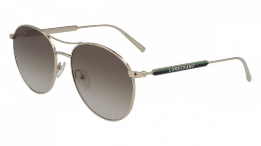 Longchamp LO133S Sunglasses, (712) GOLD/KHAKI