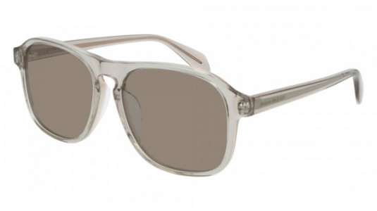 Alexander McQueen AM0246SA Sunglasses, 003 - BEIGE with BROWN lenses
