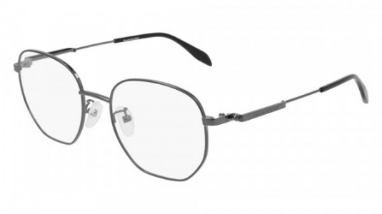 Alexander McQueen AM0267O Eyeglasses, 001 - RUTHENIUM