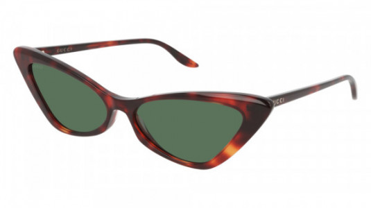 Gucci GG0708S Sunglasses, 003 - HAVANA with GREEN lenses