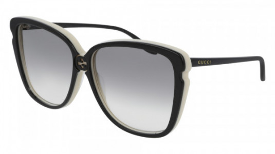 Gucci GG0709S Sunglasses, 004 - BLACK with GREY lenses