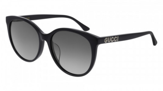 Gucci GG0729SA Sunglasses, 001 - BLACK with GREY lenses