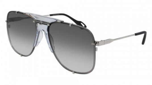 Gucci GG0739S Sunglasses, 001 - SILVER with GREY lenses