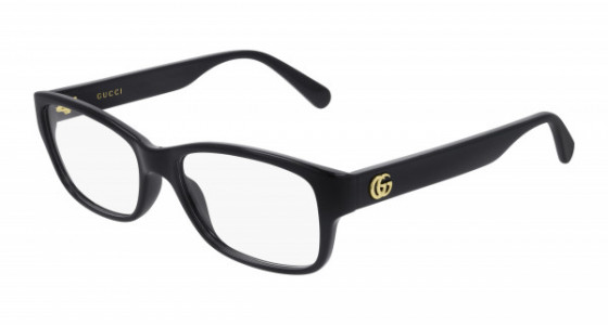 Gucci GG0716O Eyeglasses, 001 - BLACK with TRANSPARENT lenses