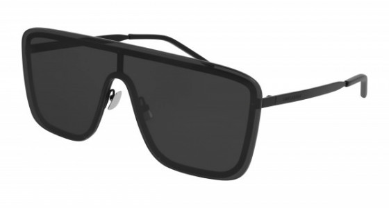 Saint Laurent SL 364 MASK Sunglasses, 002 - BLACK with BLACK lenses