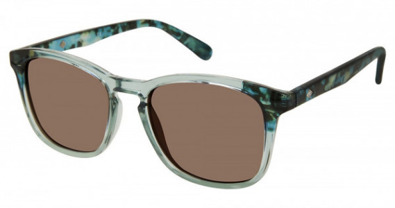 Sperry Top-Sider Crystal Cove Sunglasses, C06 CRYSTAL TEAL (SOLID DARK BROWN)